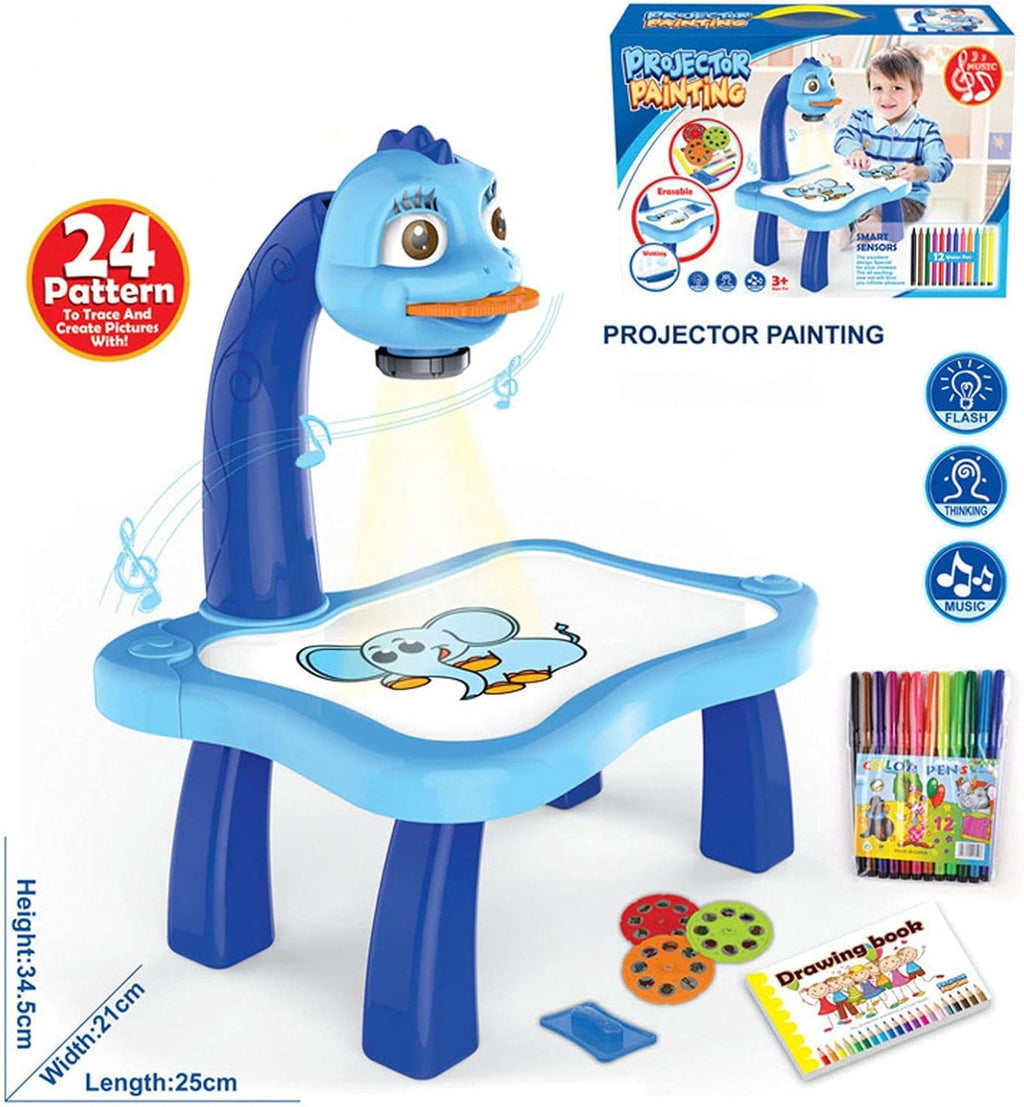 Projector Painting Toy with Light & Music | Child Smart Projector Desk