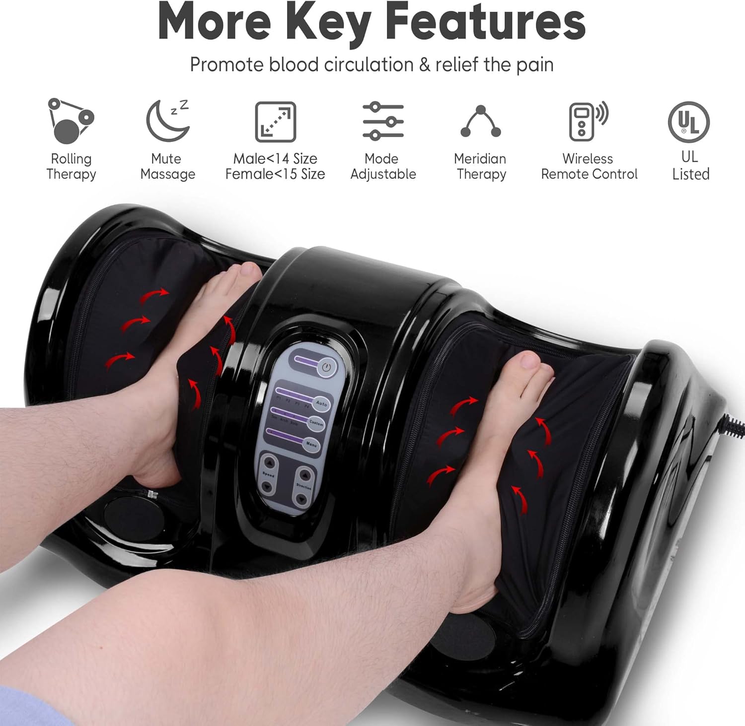 Bodycare Foot massager kneading and rolling leg calf ankle with remote