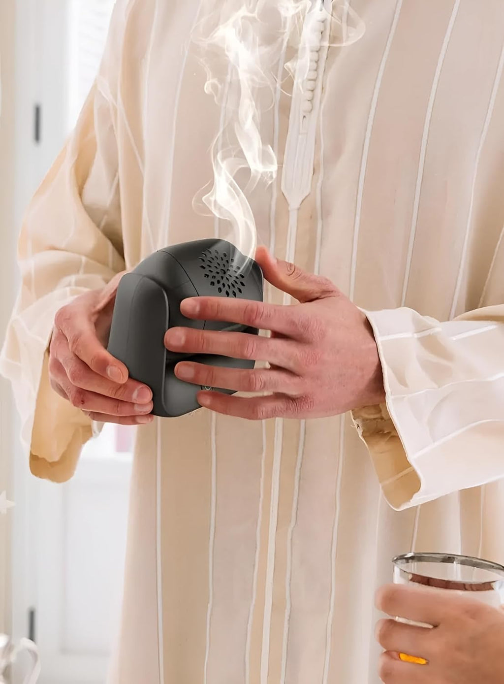 Premium Rotatable Incense Burner, Modern Bakhoor Burner for Home, Office, and Car