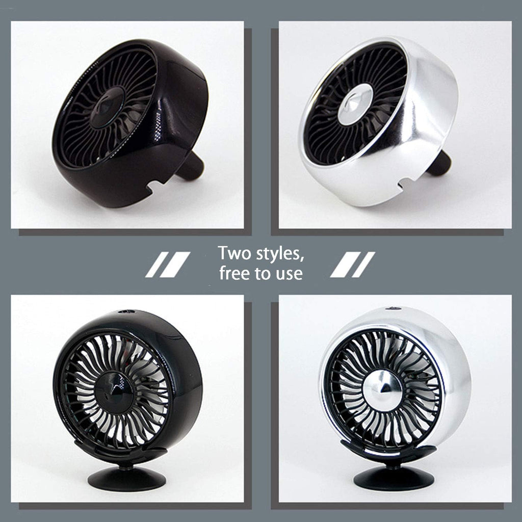 Mini Fan for Car Air Vent Mount with LED Light