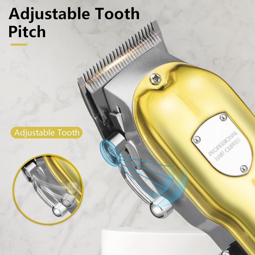 Professional Hair Clipper | Zero-Distance T-Blade | Adjustable Taper | LCD Display-KYAMSTORE