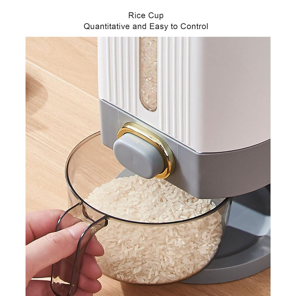 Rice Dispenser, 11 Lbs Grain Container Storage with Lid