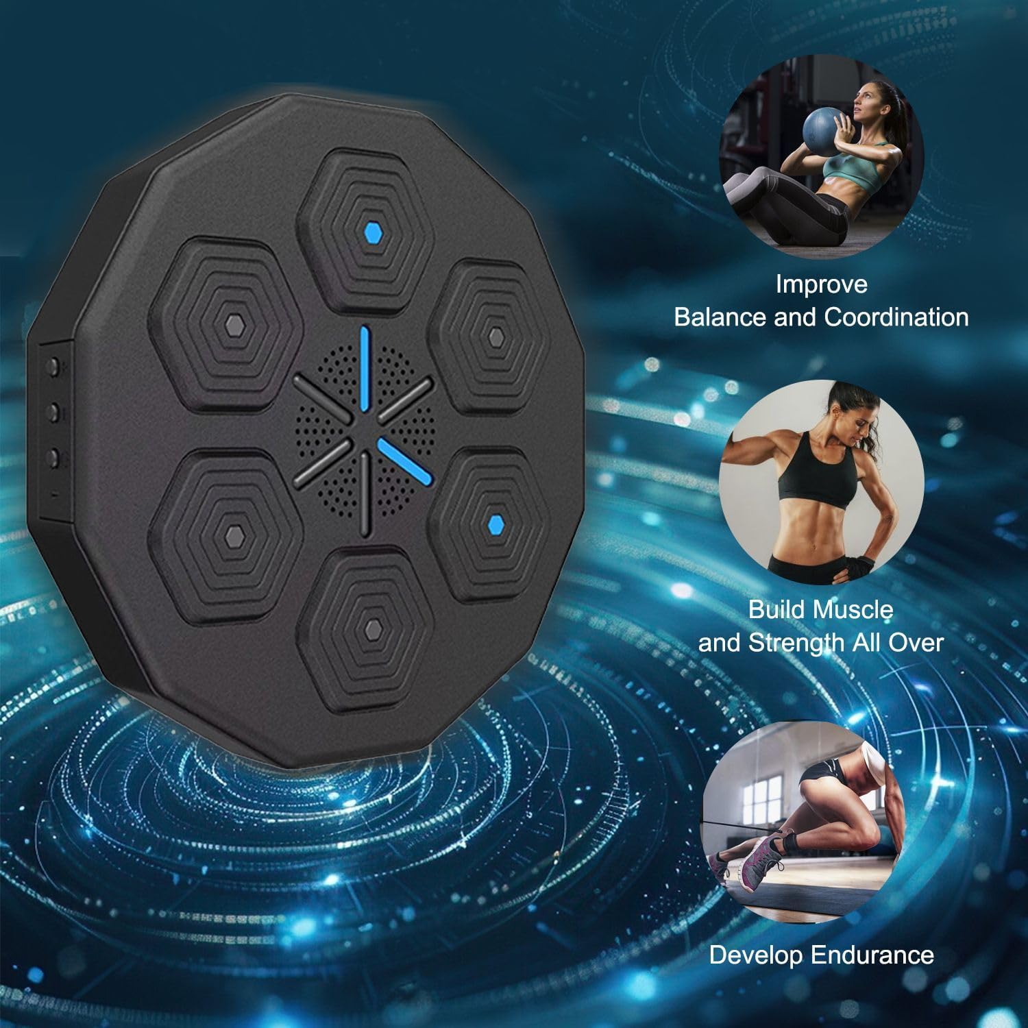 Smart Bluetooth Music Boxing Machine with 14oz Gloves