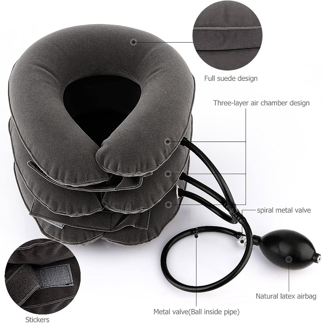 Cervical Neck Traction Device Inflatable Neck Stretcher, Chronic Neck and Shoulder Pain