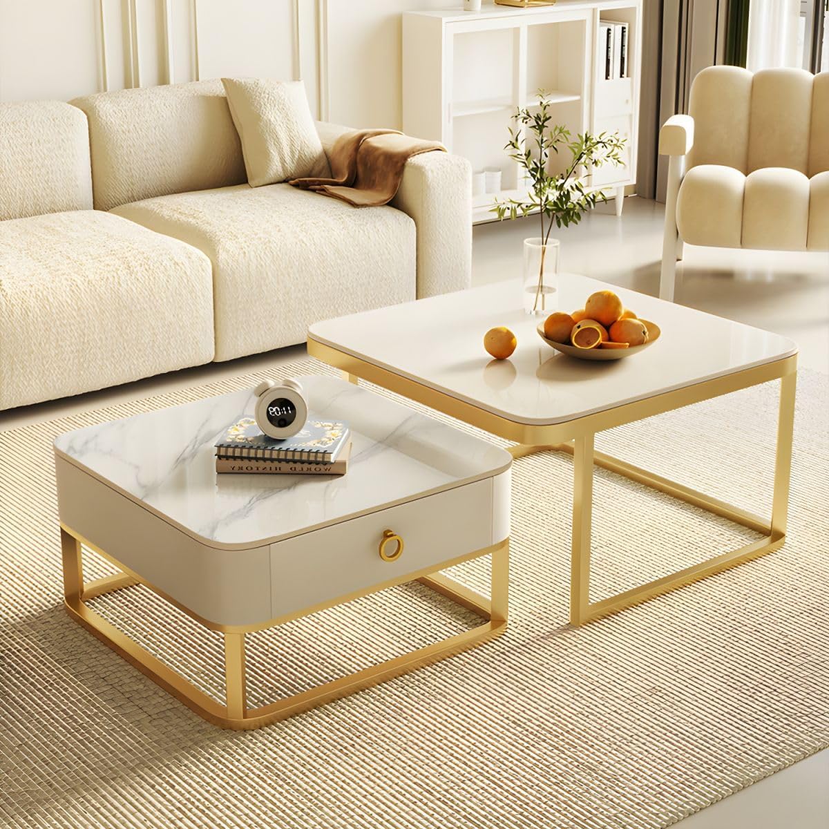 Luxury Sofa Center Table with Storage Drawer Perfect for Living Room | Limited stocks available