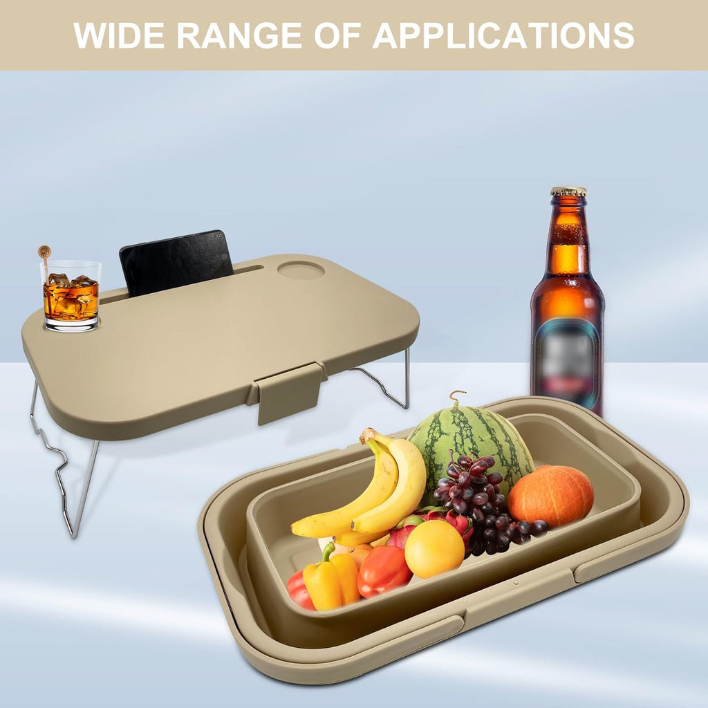 Foldable Picnic Basket | Large Capacity Camping Folding Basket with Table