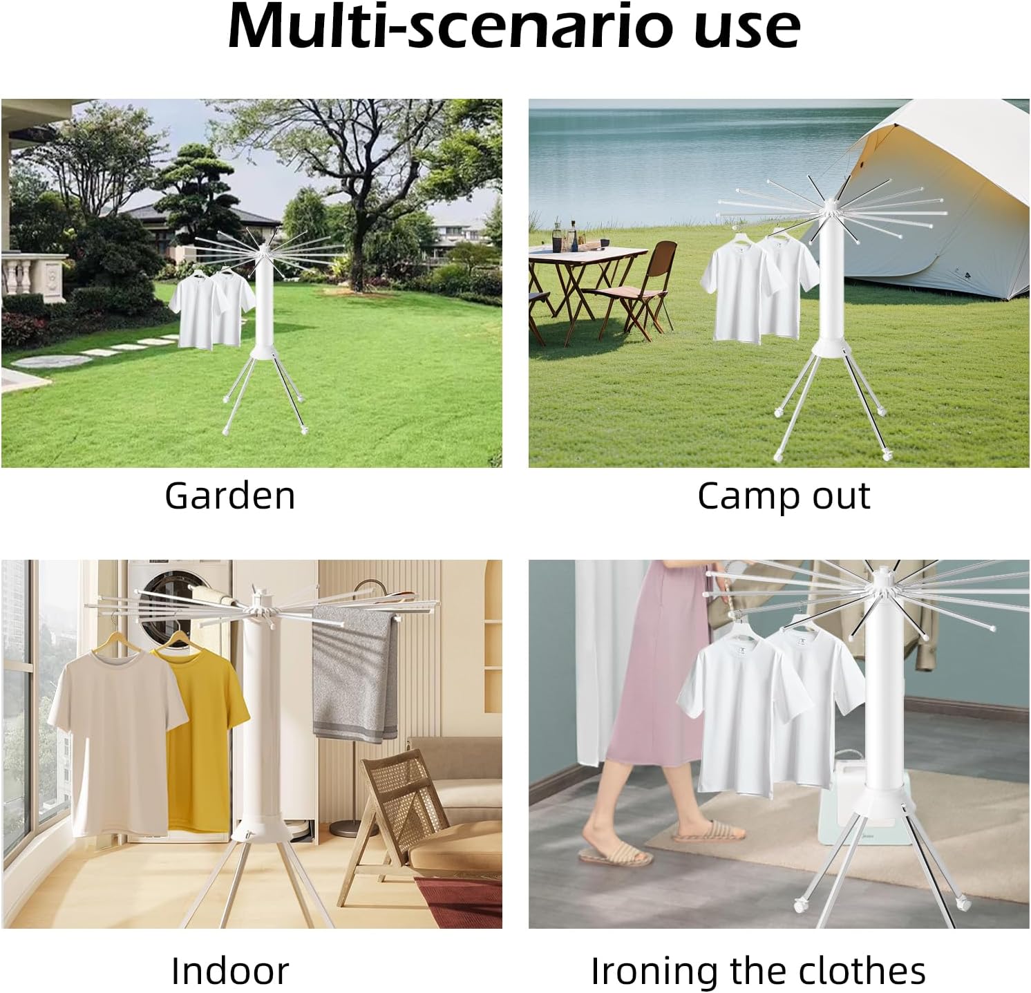 Tripod Clothes Drying Rack | Heavy Duty Folding Indoor Portable Rack