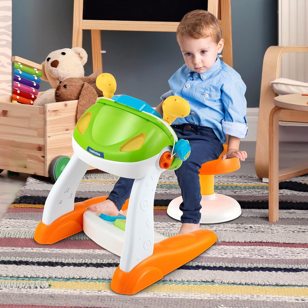 Simulation Car Drive with Steering Wheel Toys Baby Early Childhood Educational