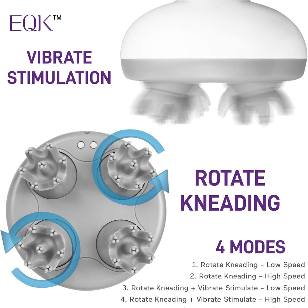 Rechargeable Scalp & Body Massager with Vibration Mode for Stimulating Hair Growth