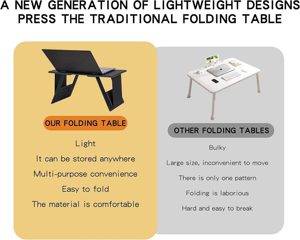 Adjustable Folding Table Desk for Home, Office, and Car – Lightweight & Portable-KYAMSTORE