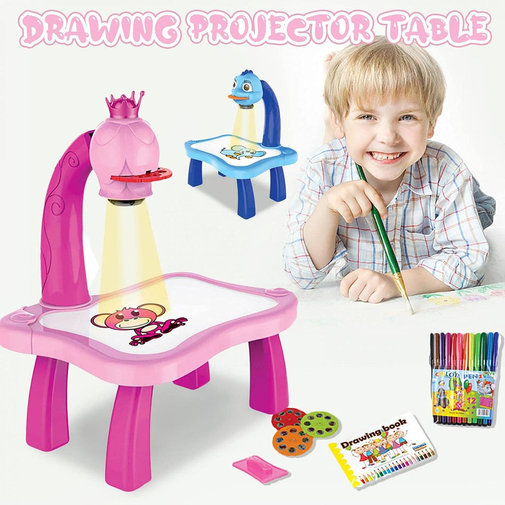 Projector Painting Toy with Light & Music | Child Smart Projector Desk