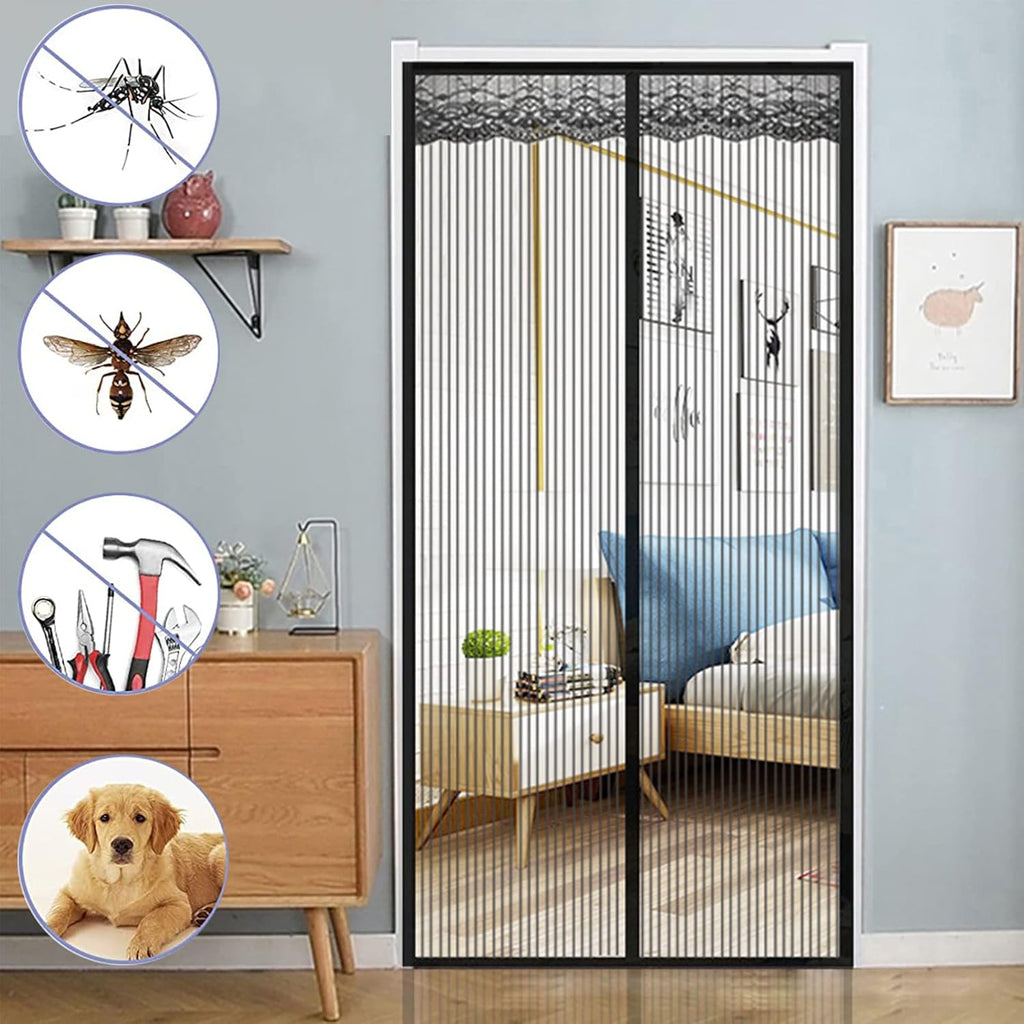Magnetic Fly Screen Door, Heavy-Duty Anti Mosquito Mesh