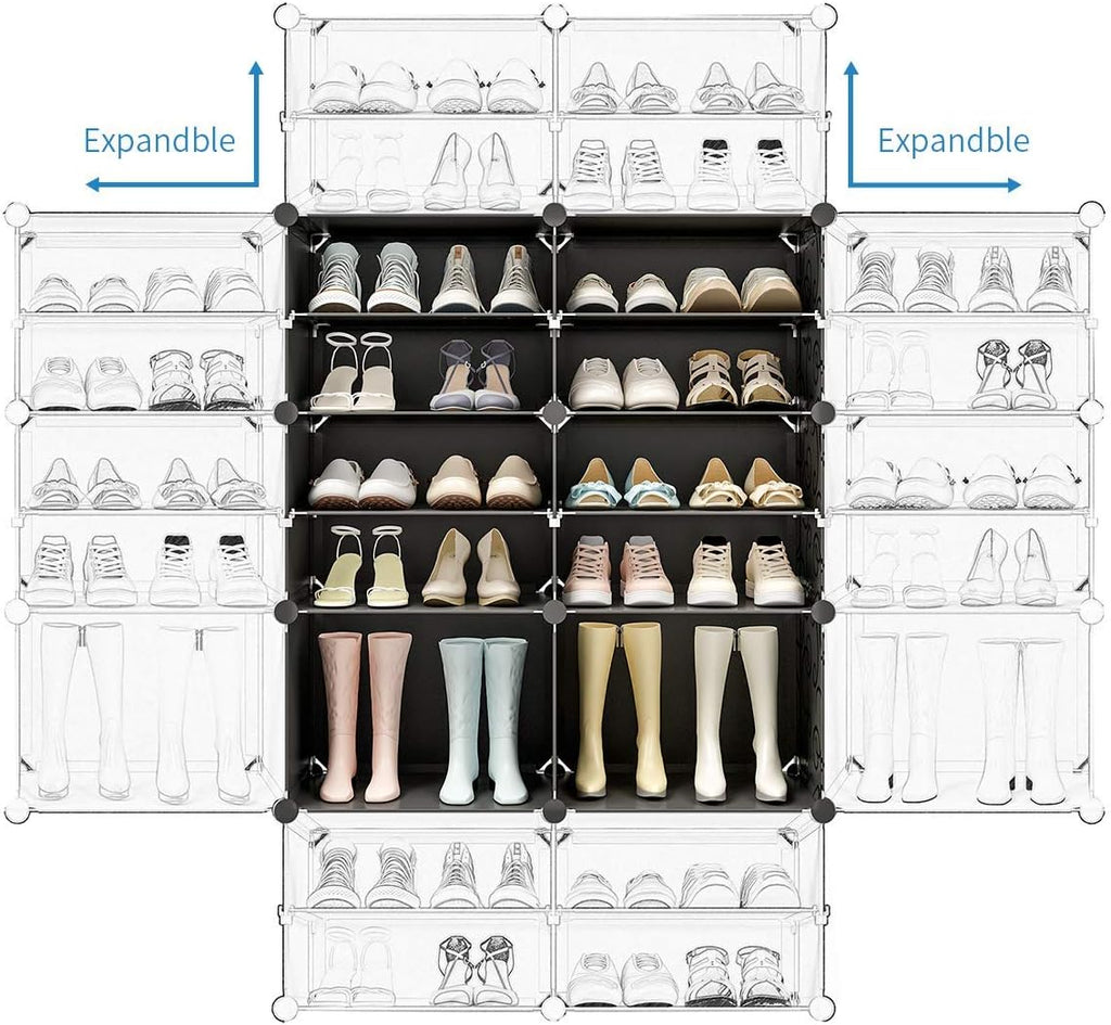 Portable Shoe Rack Organizer 48 Pair Tower Shelf Shoe Storage Cabinet