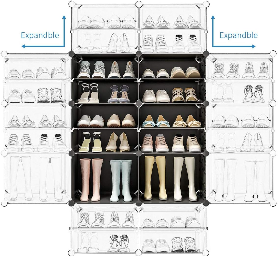 Portable Shoe Rack Organizer 48 Pair Tower Shelf Shoe Storage Cabinet