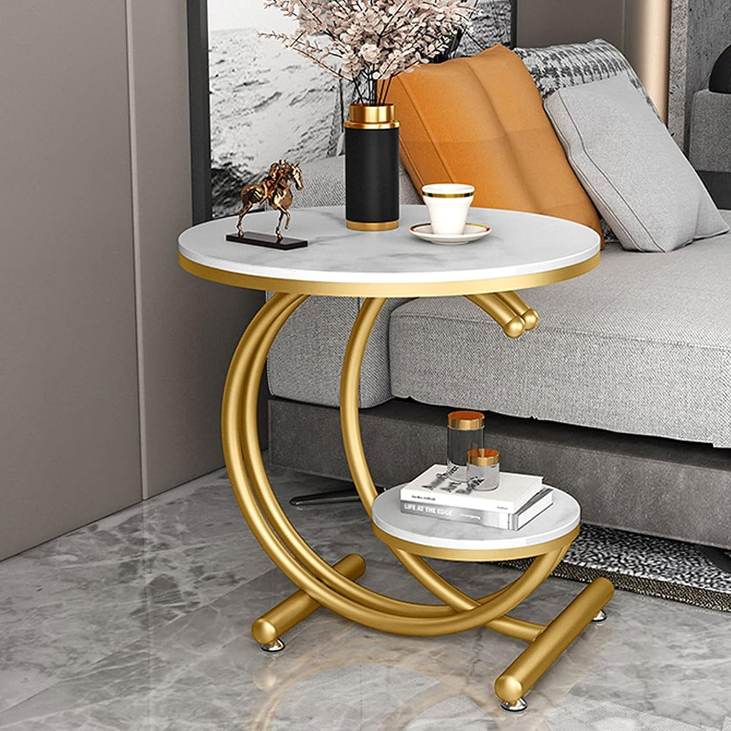 Coffee Table, Double Side Table Marble Tea Side Table