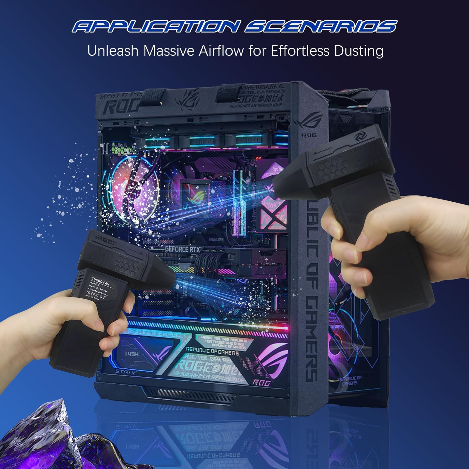 Turbo Powered Jet Blower, Jet Dry Blower with Adjustable Speed