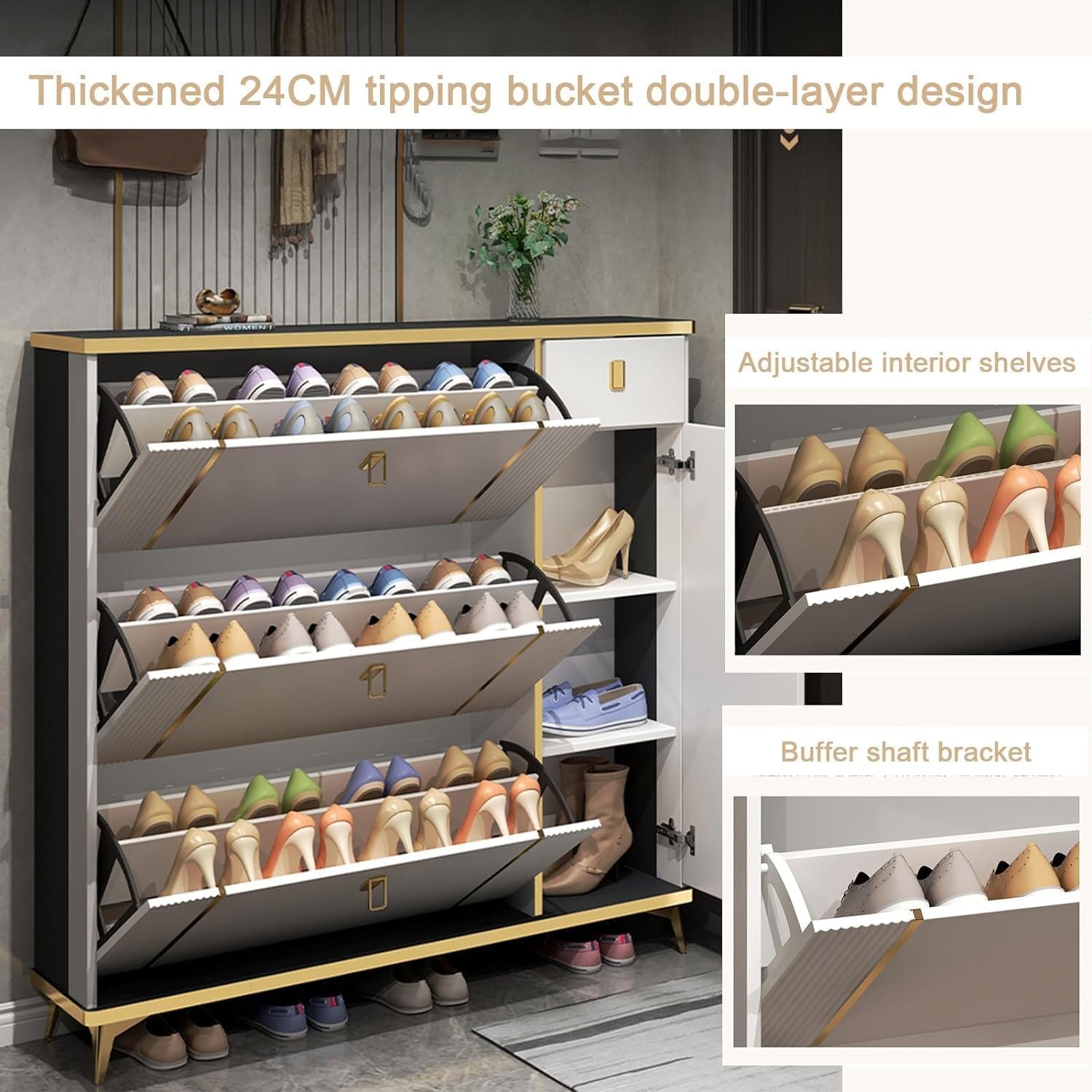 Modern Ultra Thin Shoe Cabinet | Delivery: 2 to 3 business days | Limited stocks available | Hurry before Sold Out