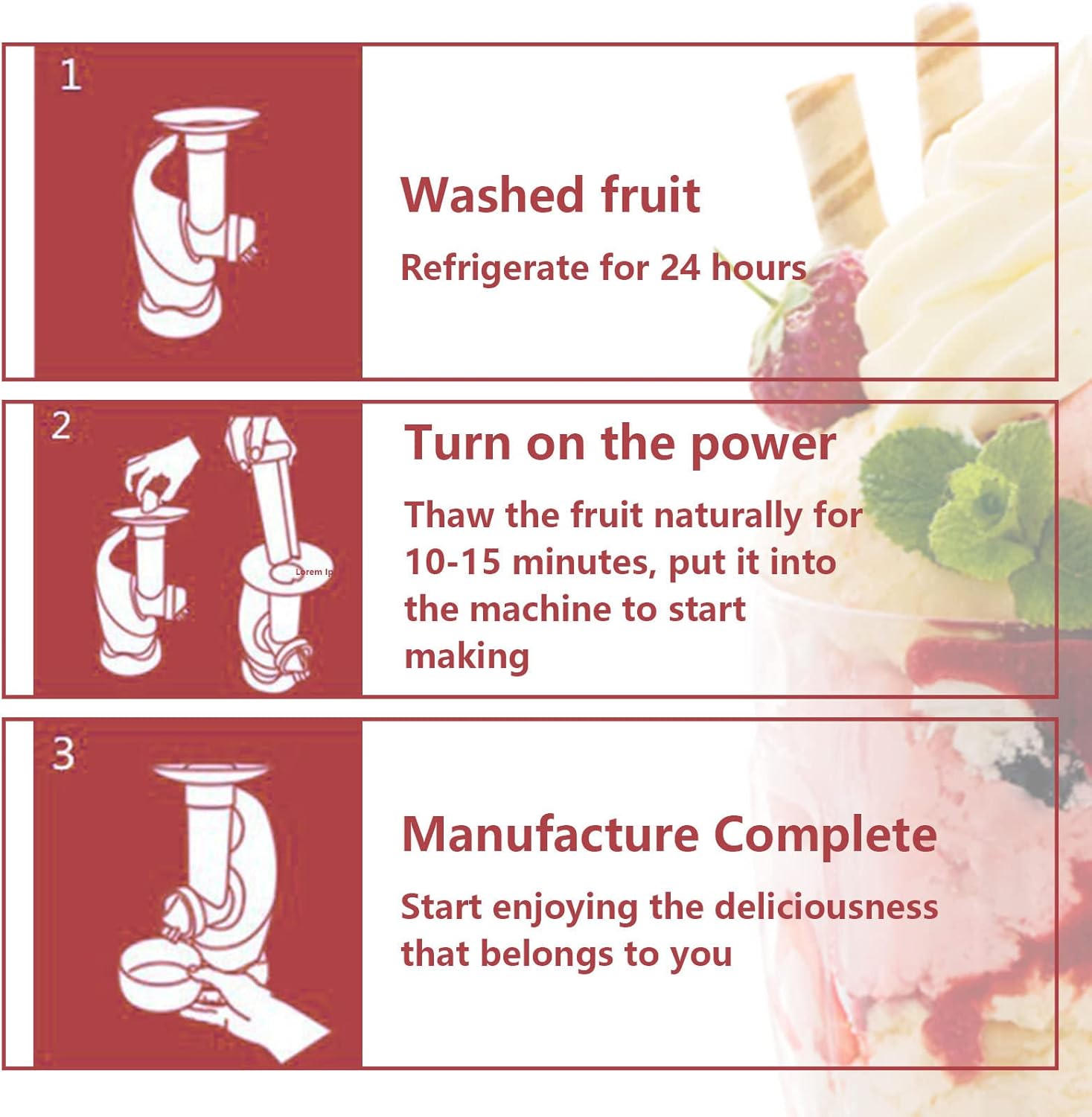 Fruit Ice Cream Maker | Delivery: 2 to 3 business days | Limited stocks available | Hurry before Sold Out