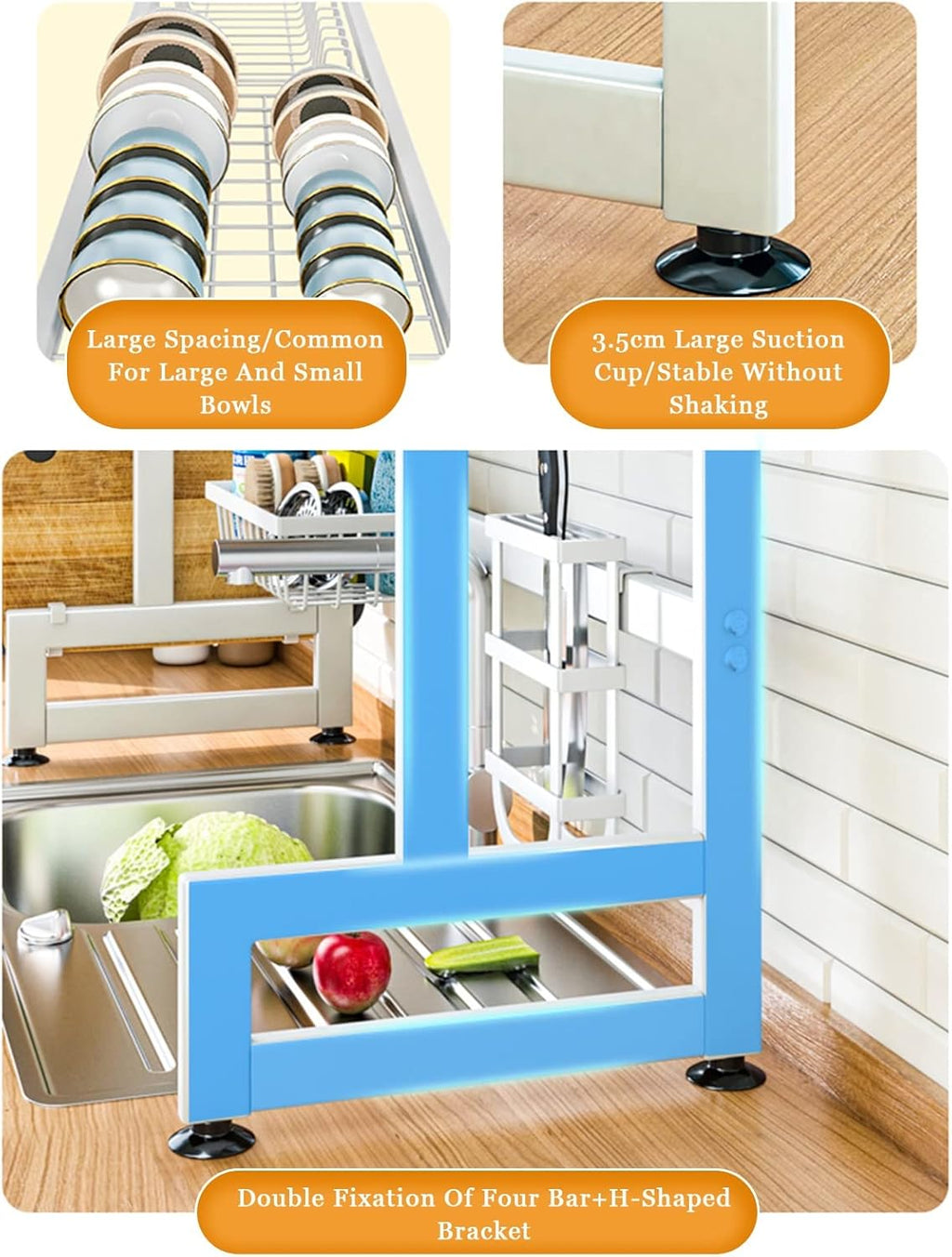 Over The Sink Dish Drying Stand Drainer