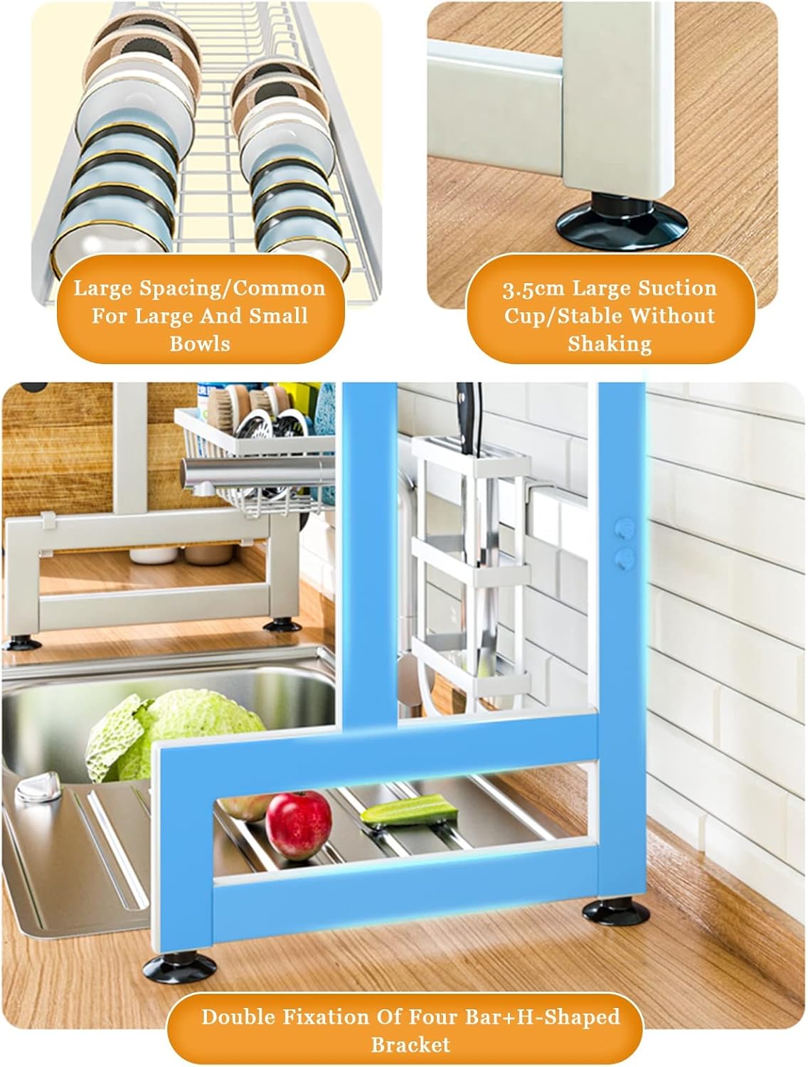 Over The Sink Dish Drying Stand Drainer