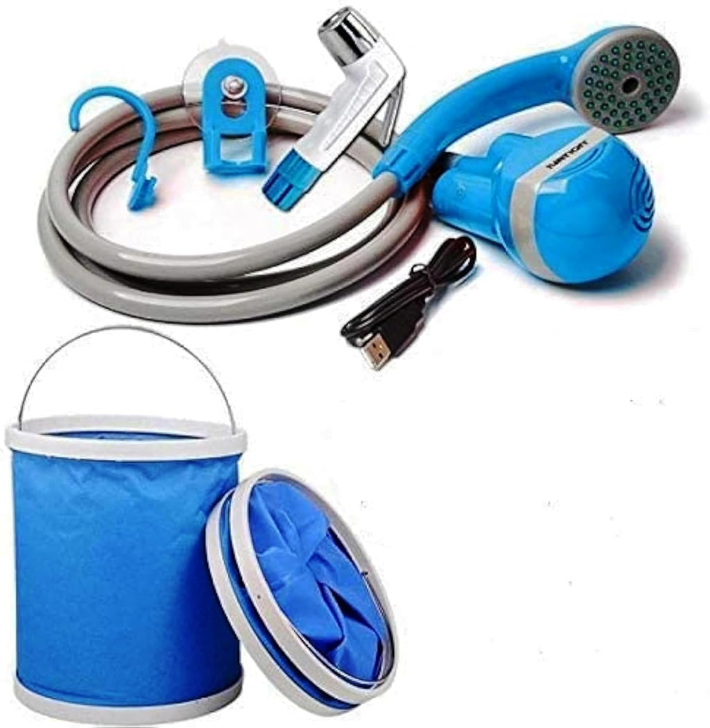 Portable Bidet Sprayer with Foldable Bucket and USB Rechargeable Pump-KYAMSTORE