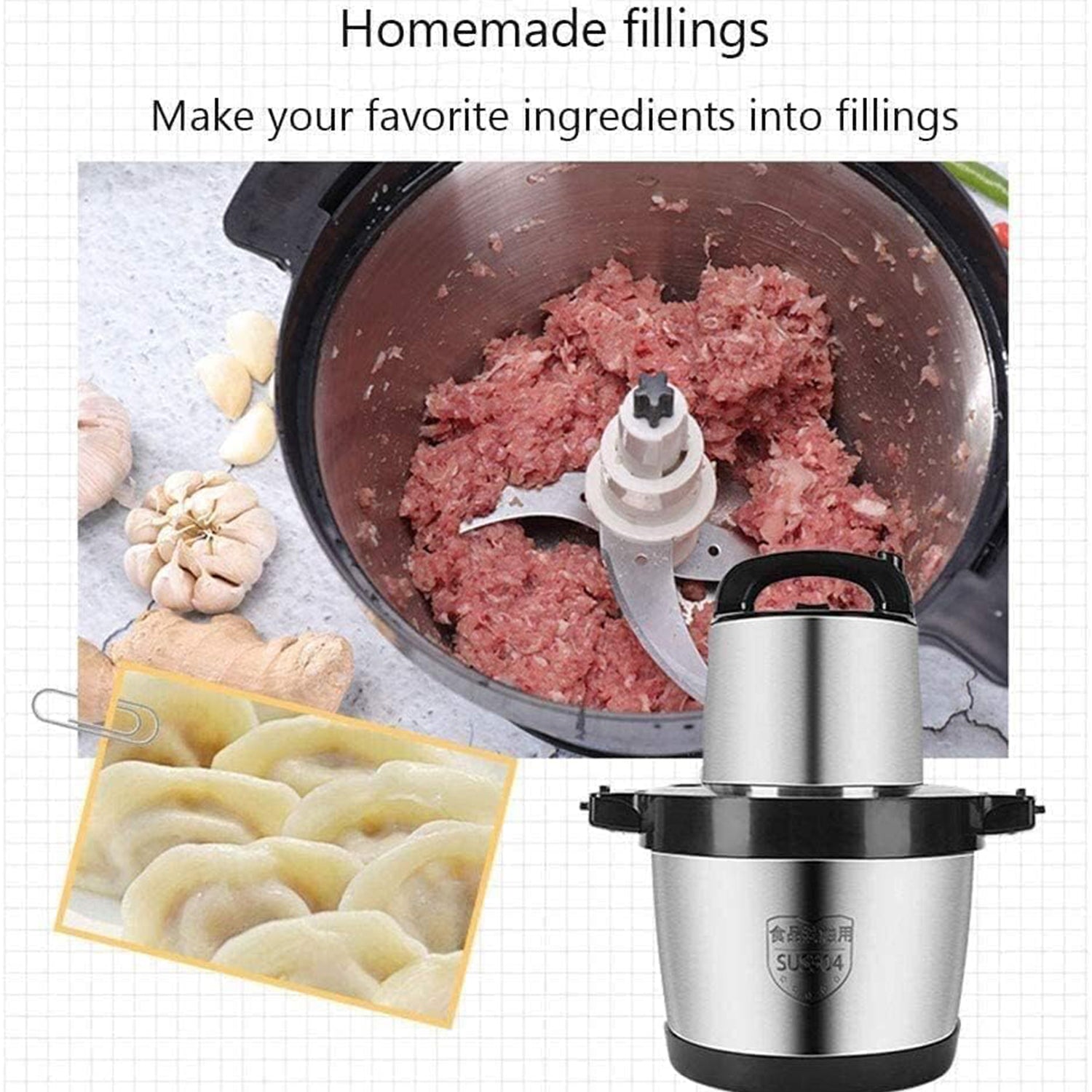 Electric Grinder Food Processor | 1-Liter-KYAMSTORE