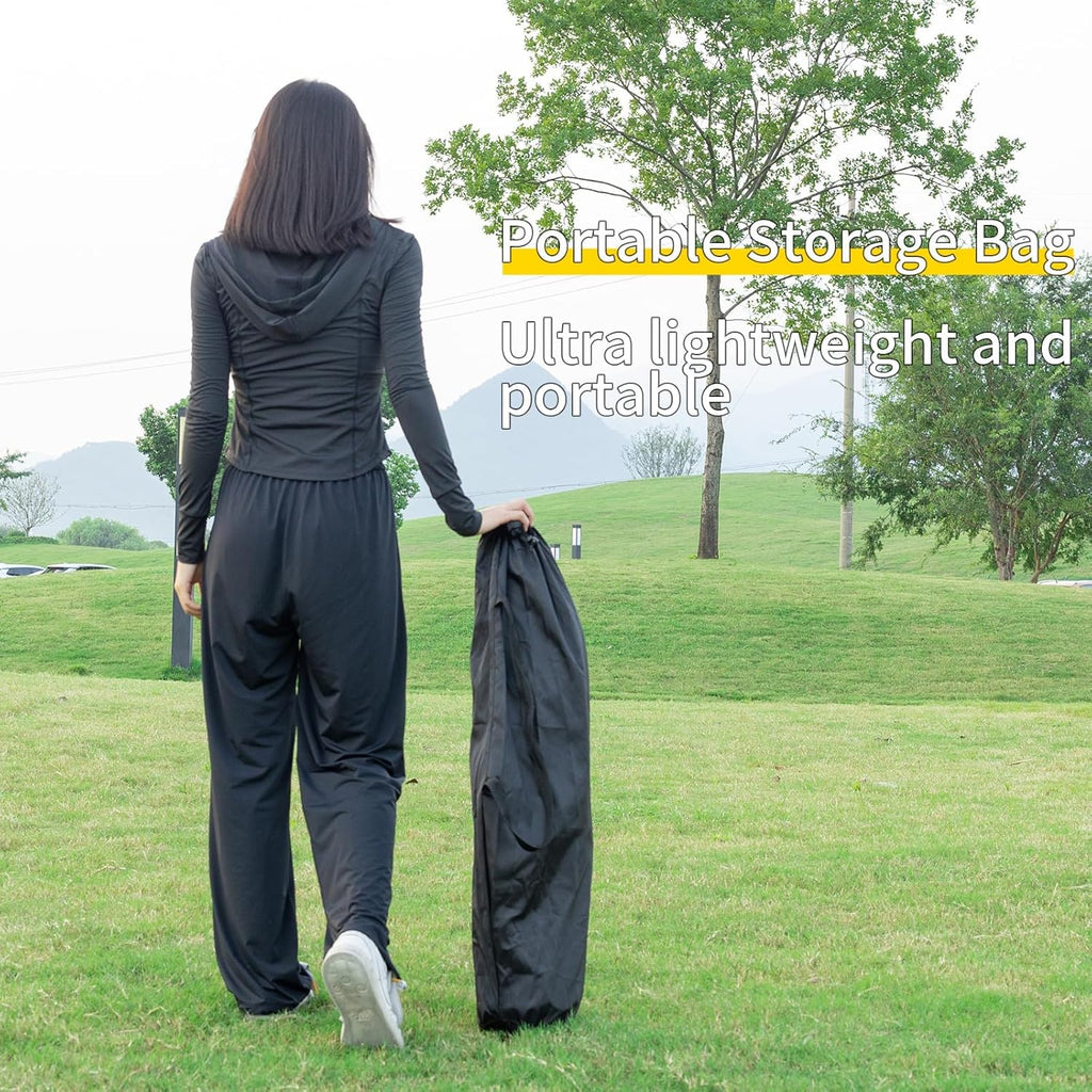 Portable Folding Camping Chair with High Back Upholstered Side Pocket Headrest