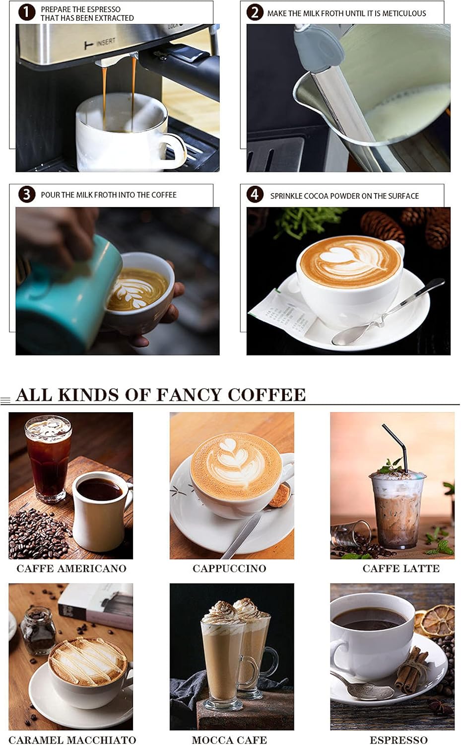 15Bar Steam Espresso Coffee Machine 1.6L | Delivery: 2 to 3 business days | Limited stocks available | Hurry before Sold Out