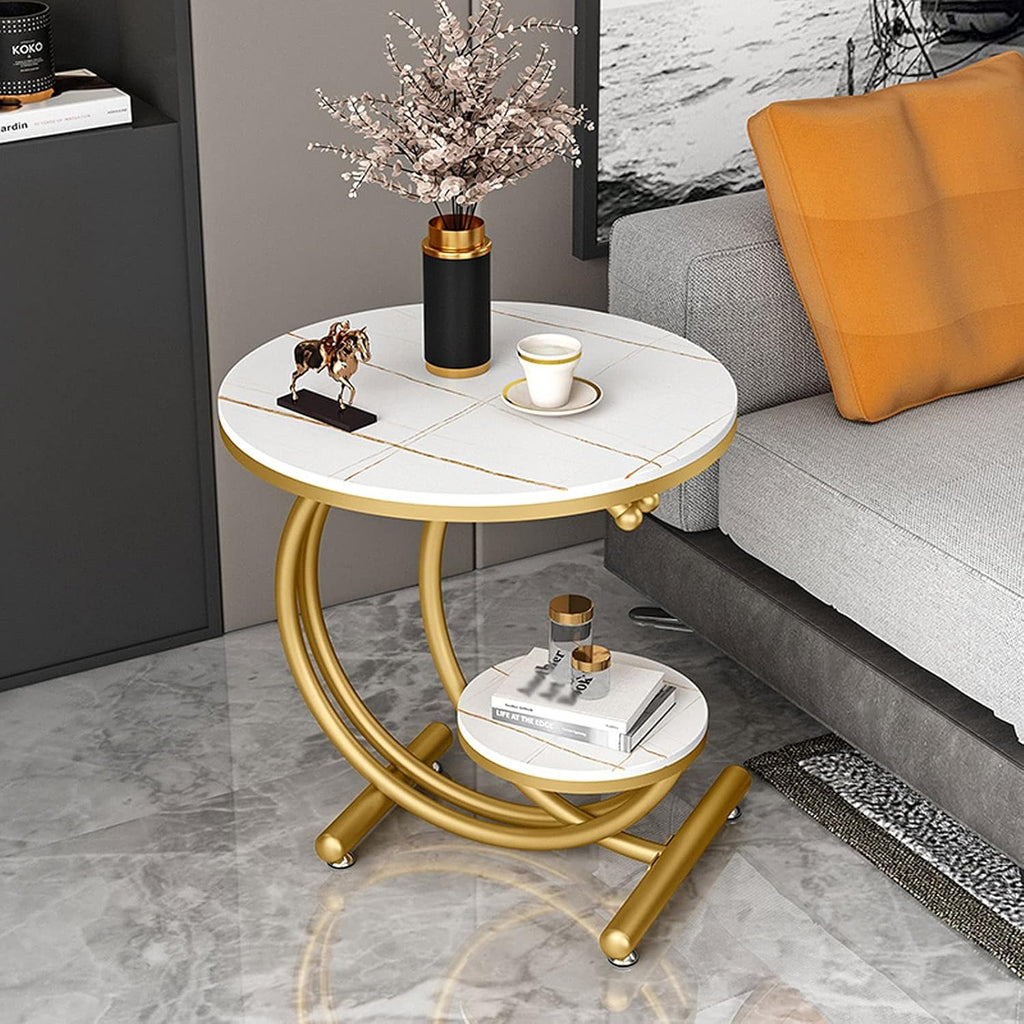 Coffee Table, Double Side Table Marble Tea Side Table
