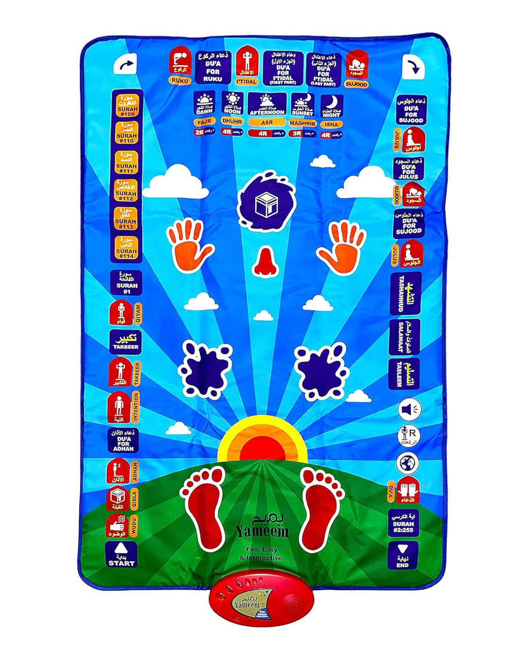 Educational Interactive Prayer Mat & Book for Children in 7 languages-KYAMSTORE