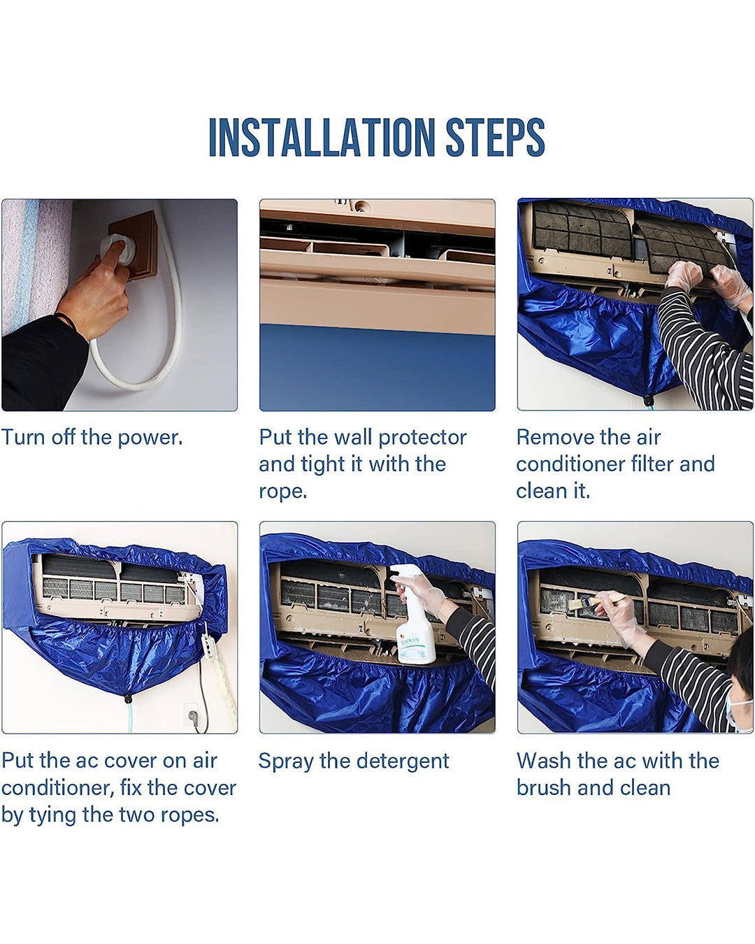Air conditioner cleaning cover | Delivery: 2 to 3 business days | Limited stocks available | Hurry before Sold Out