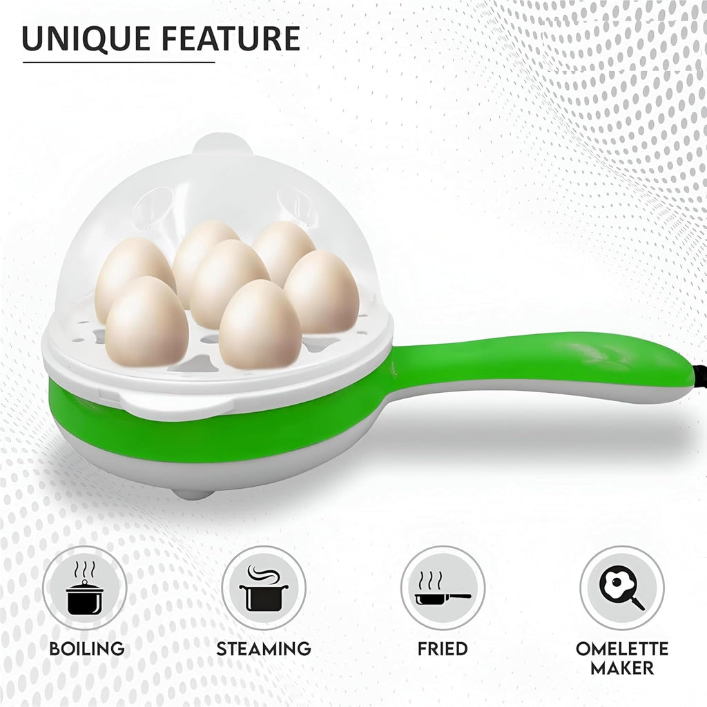 Multifunctional Egg Boiler, Boil Up To 7 Eggs, Mini Electric Egg Frying Pan