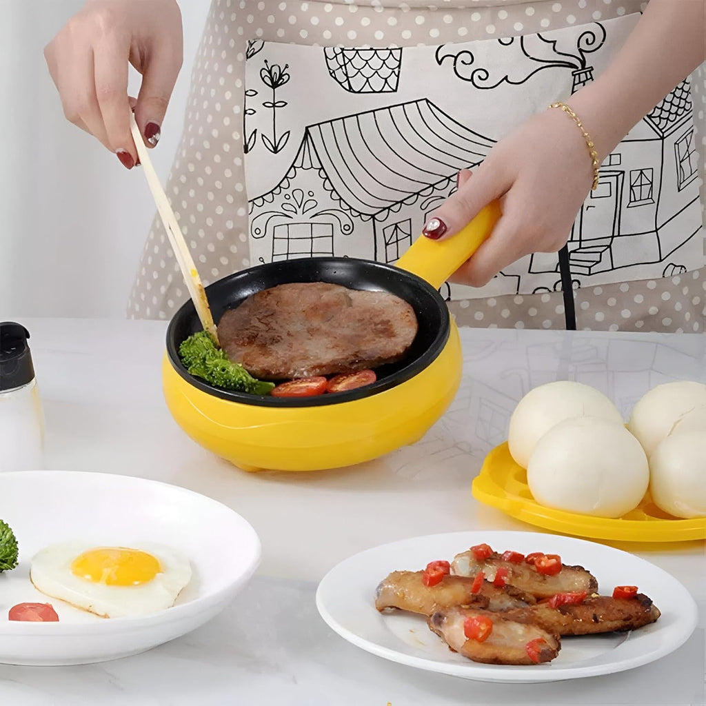 Multifunctional Egg Boiler, Boil Up To 7 Eggs, Mini Electric Egg Frying Pan