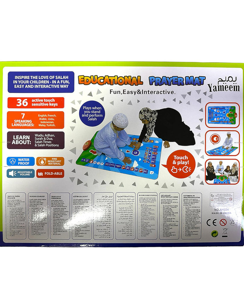 Educational Interactive Prayer Mat & Book for Children in 7 languages-KYAMSTORE