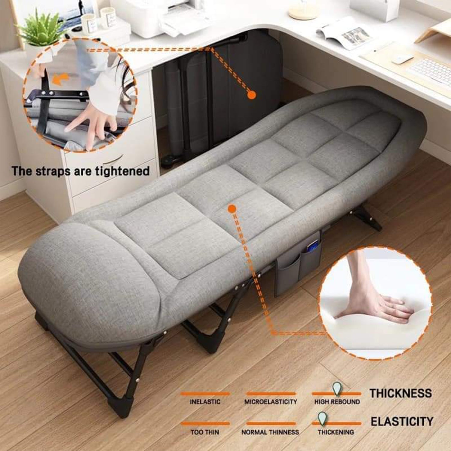 Adjustable Foldable Nap Rollaway Bed-KYAMSTORE
