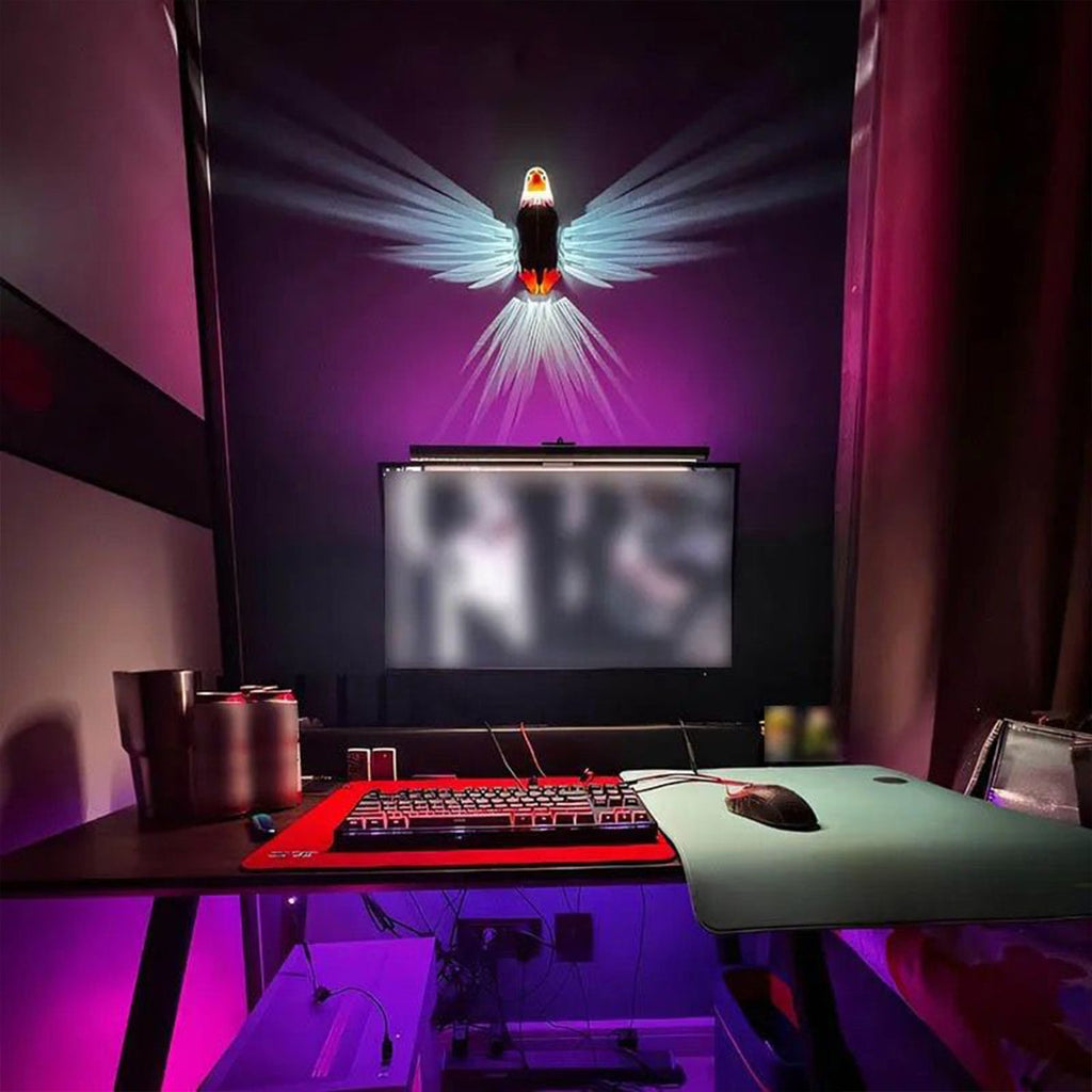 Eagle Shape 3D Projector Wall Lamp | Bald Eagle LED Shadow Light-KYAMSTORE