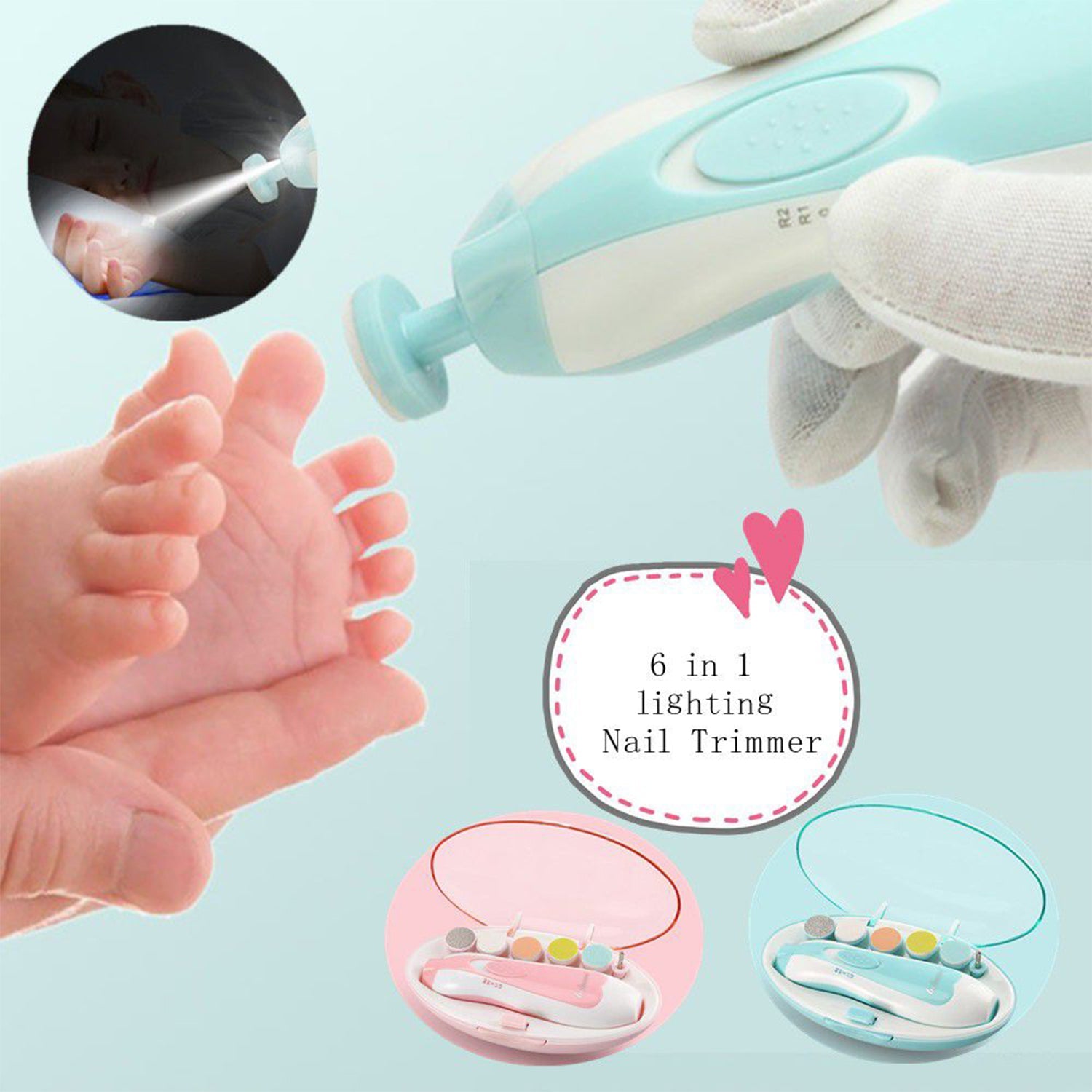 Electric Baby Nail File & Trimmer Kit-KYAMSTORE