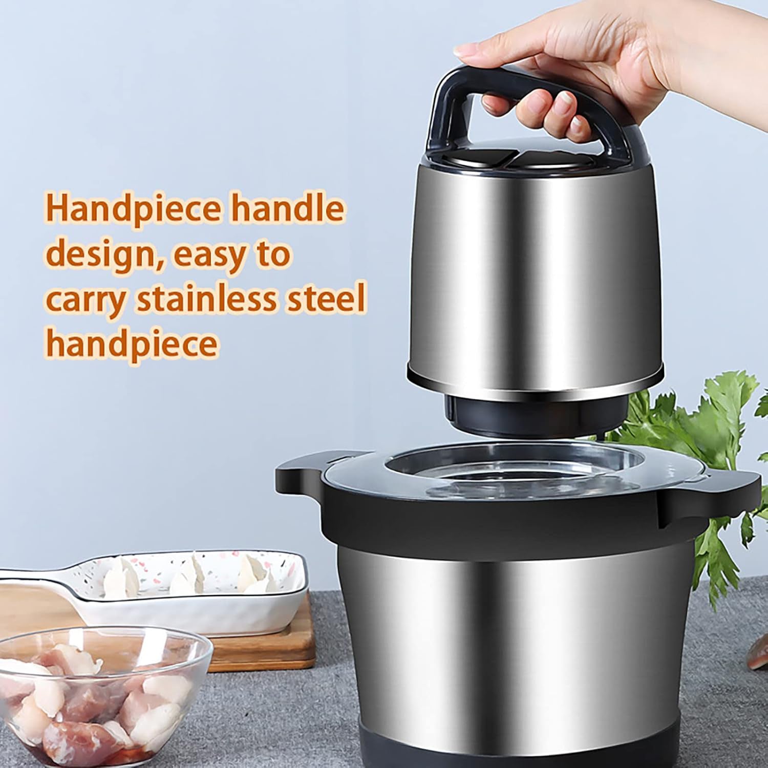Electric Meat Grinder with 2 Gear Speeds | Stainless Steel Food Processor-KYAMSTORE