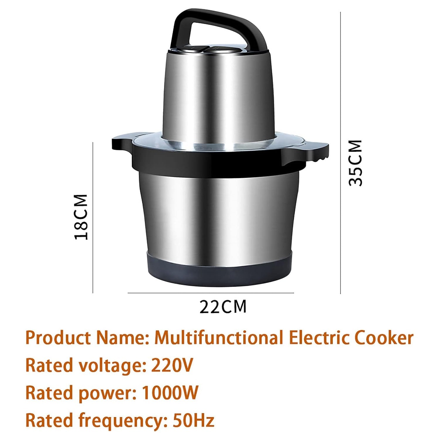 Electric Meat Grinder with 2 Gear Speeds | Stainless Steel Food Processor-KYAMSTORE