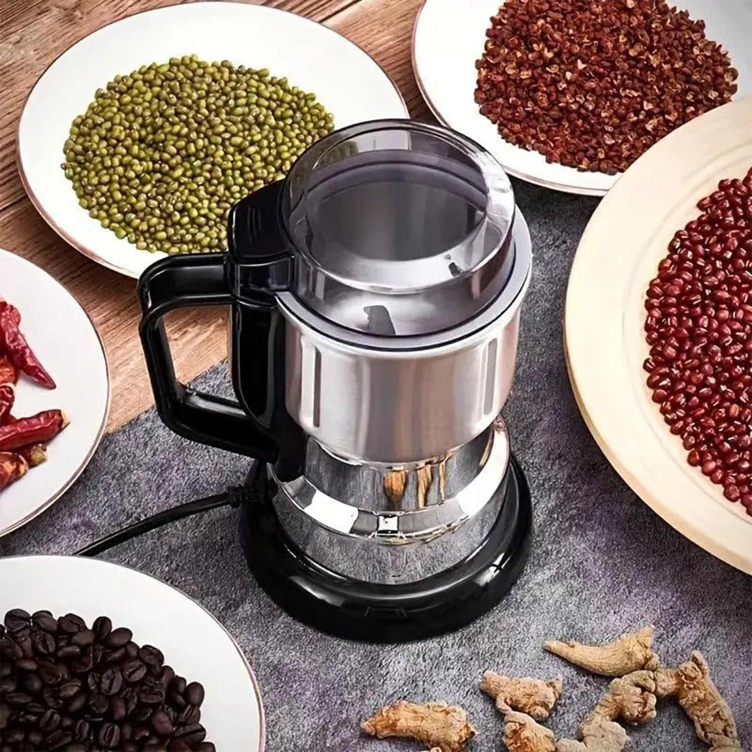 Electric Mixer Grinder for Spices, Coffee, and Nuts-KYAMSTORE