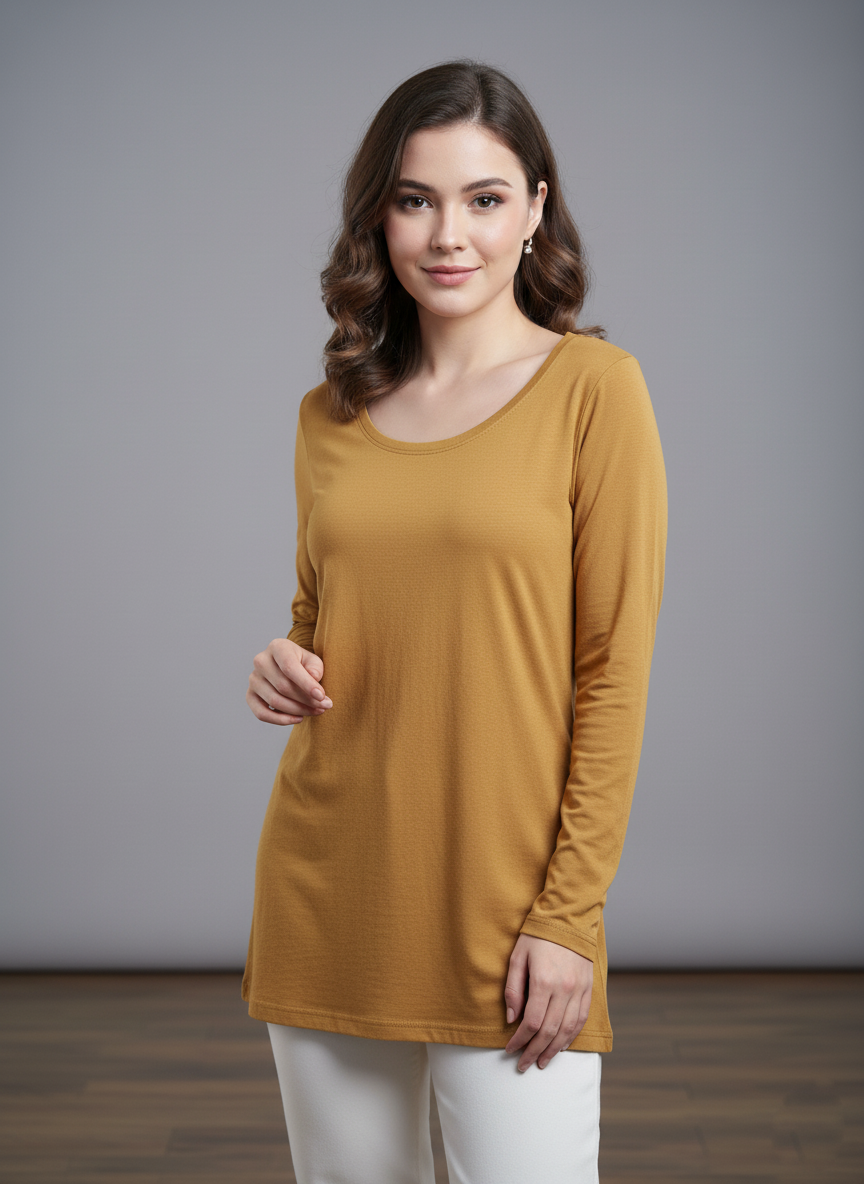 Ukay Find! Mustard Yellow Long-Sleeve Top