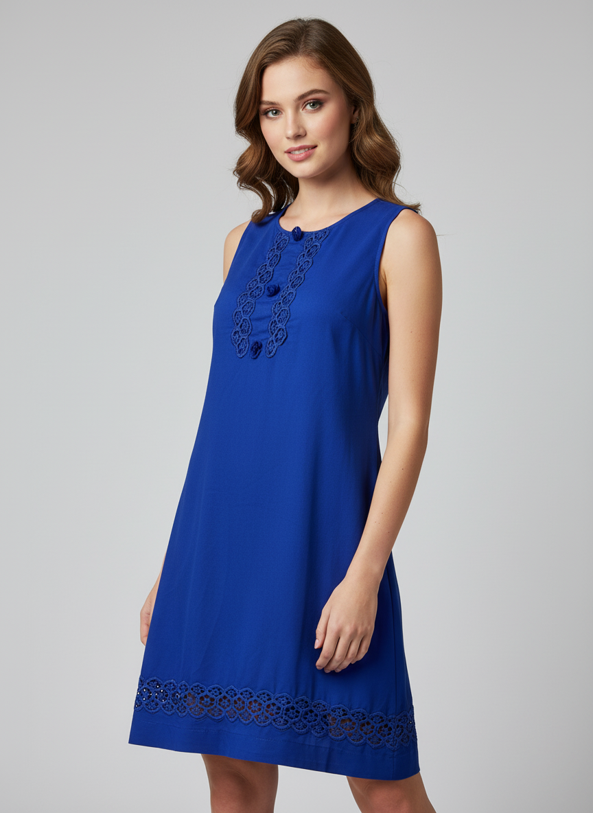 Ukay Find! Royal Blue - Sleeveless A-Line Dress