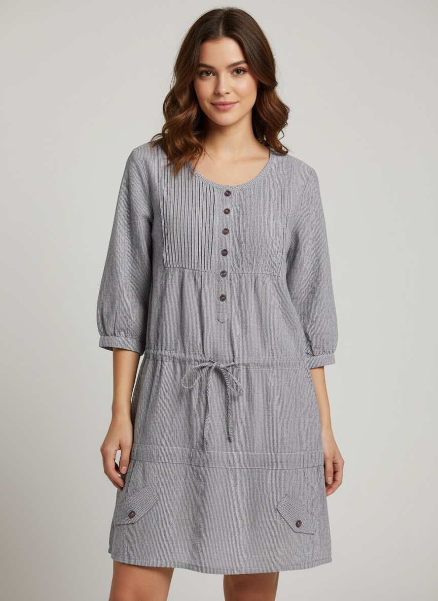 Ukay Find! Chic and Cozy Grey Tunic Dress