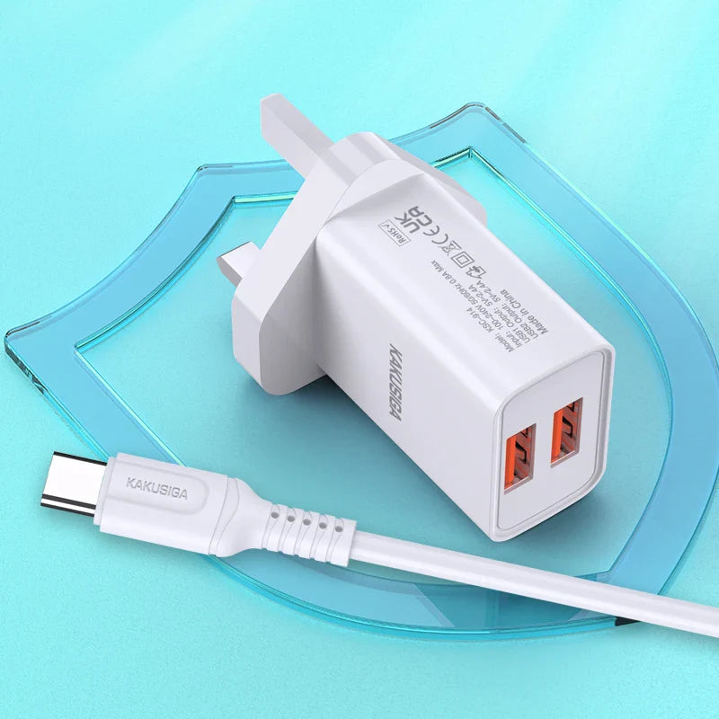 KAKUSIAG KSC-915 Huiteng Series Dual Port Smart Charger Set | Limited stocks available