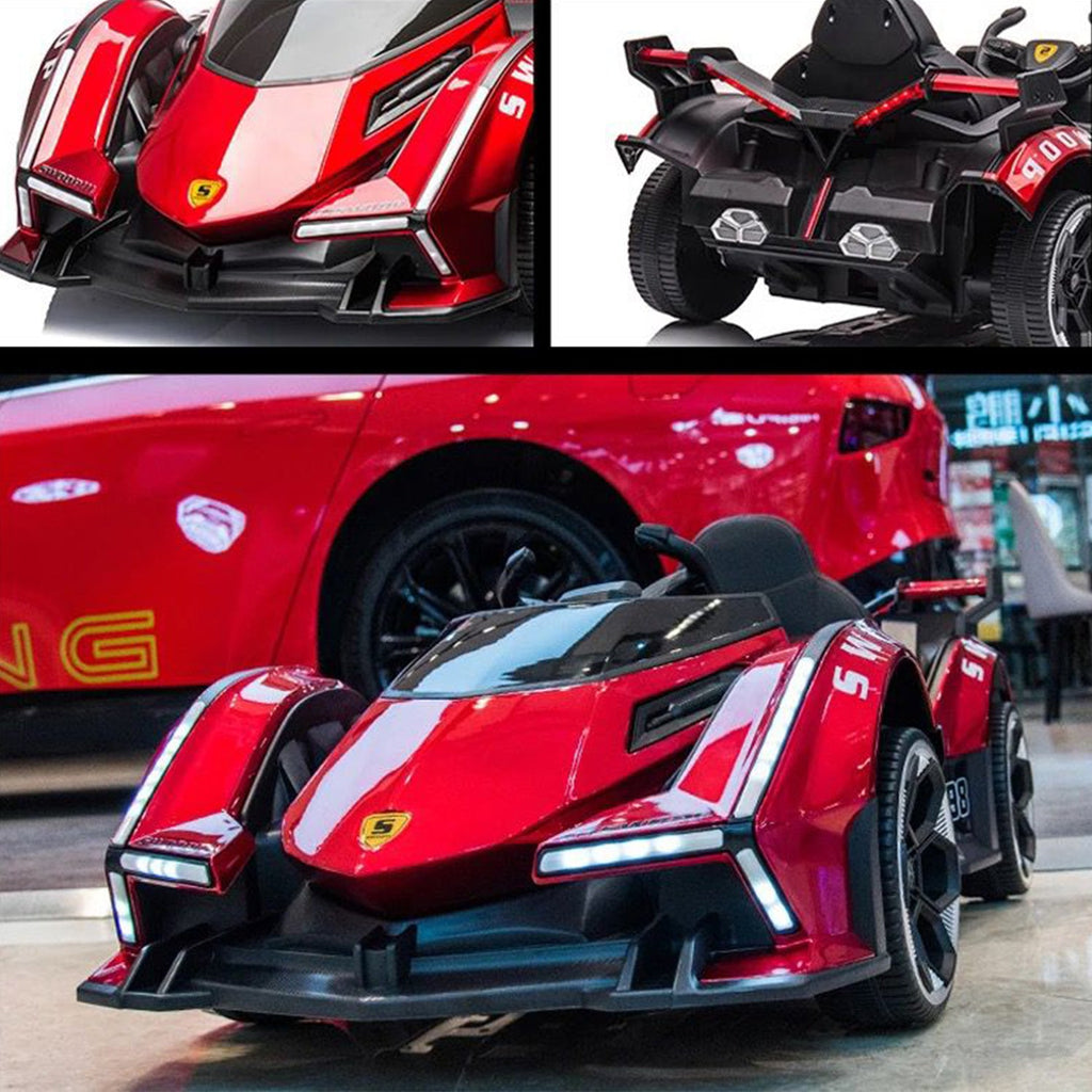 Lambo Electric Sports Car for Kids (Red)-KYAMSTORE