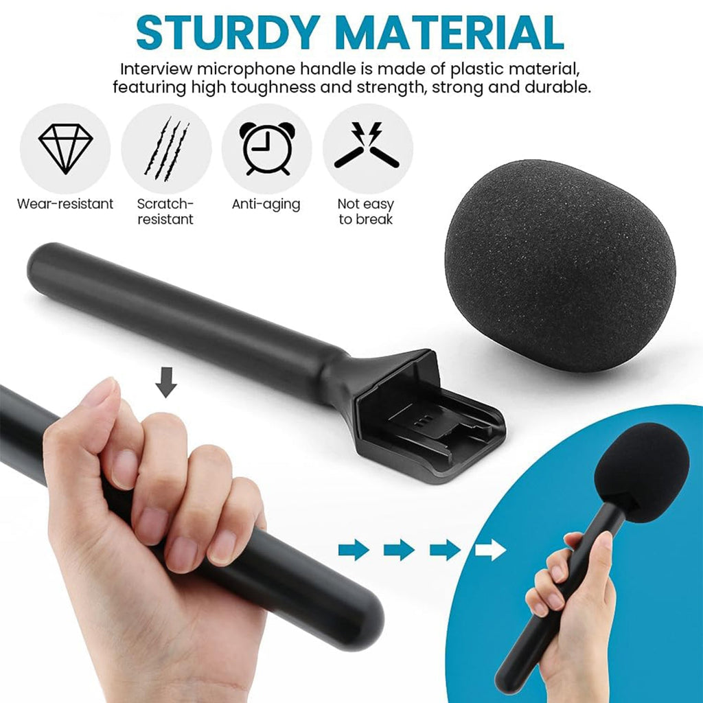Microphone Handle Mount with Foam Draft Shield-KYAMSTORE