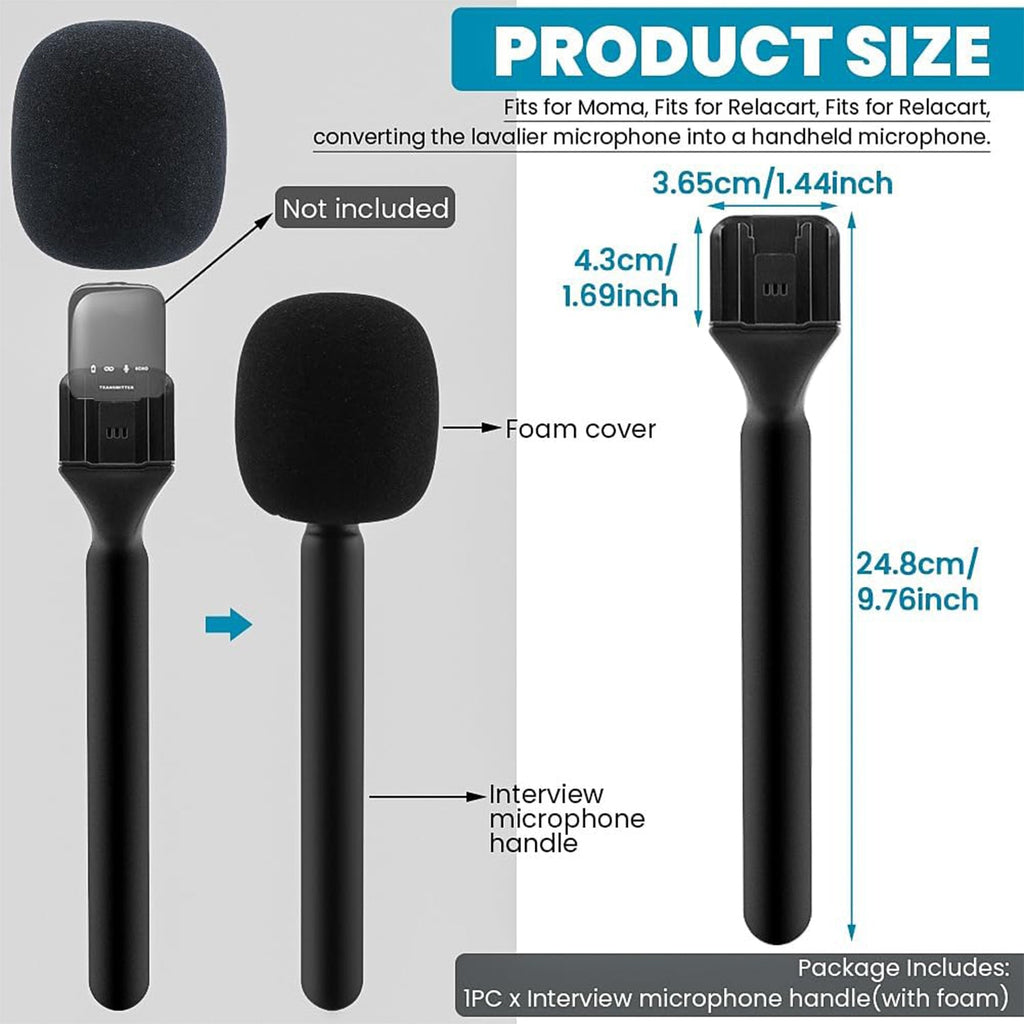 Microphone Handle Mount with Foam Draft Shield-KYAMSTORE