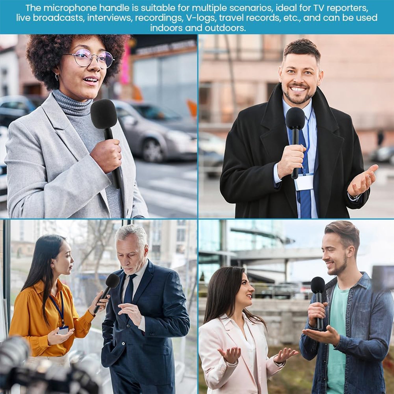 Microphone Handle Mount with Foam Draft Shield-KYAMSTORE