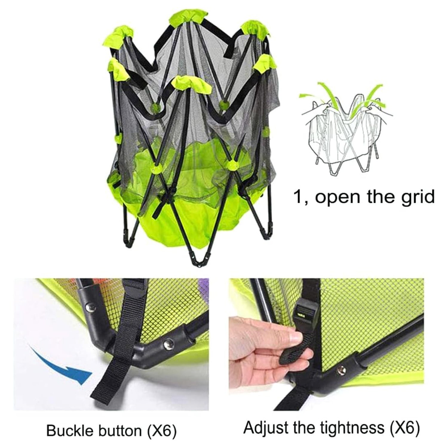 Portable Hexagonal Baby Playpen with Mesh Walls-KYAMSTORE