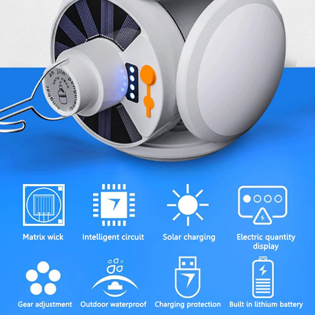 Rechargeable Solar LED Camping Lantern-KYAMSTORE